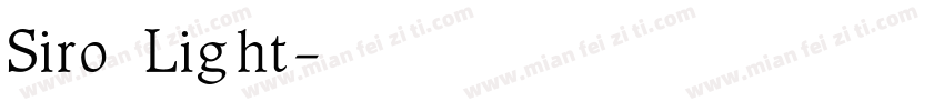Siro Light字体转换